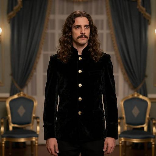 Elegant Man in Ornate Room