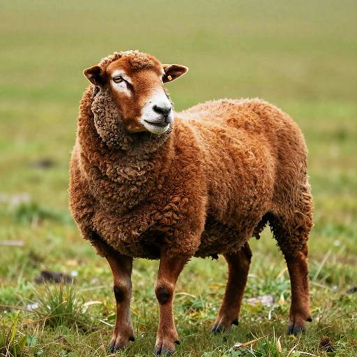 Realistic Glossy Chestnut Sheep