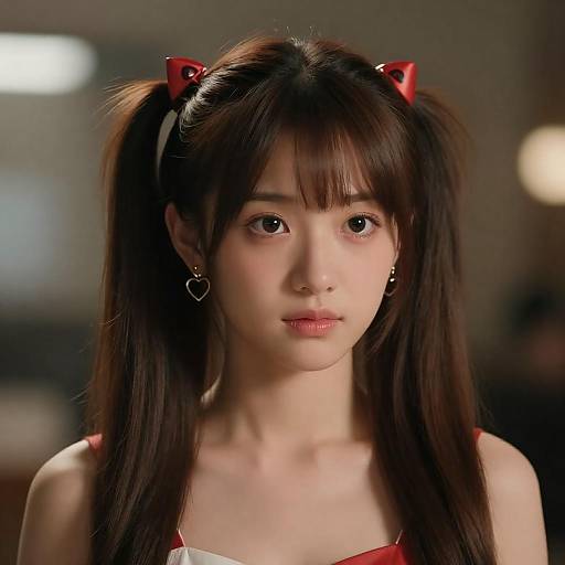 Photorealistic Twintail Portrait Cinema Lighting