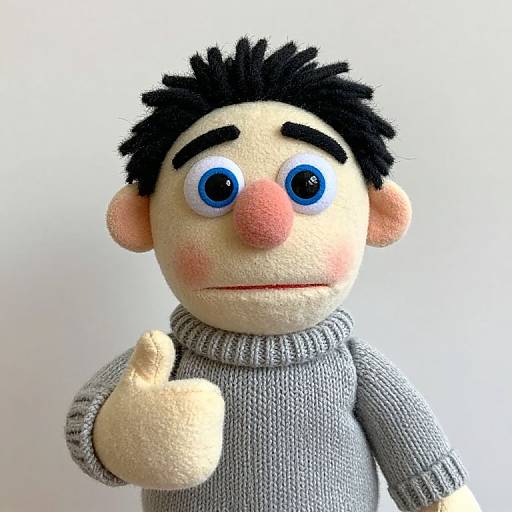 Hand Puppet with Blue Eyes