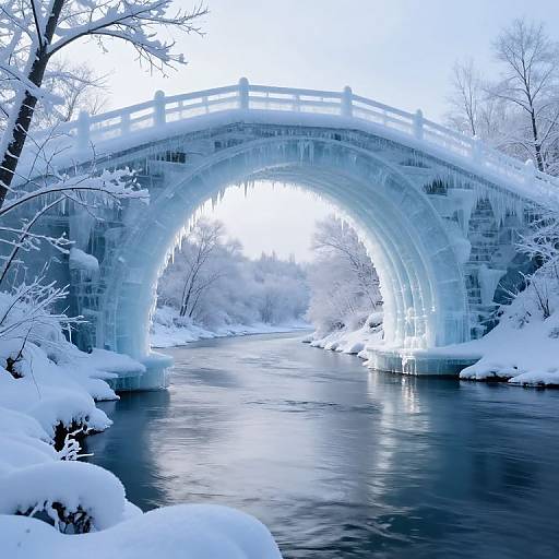 Ethereal Luminous Ice Archway