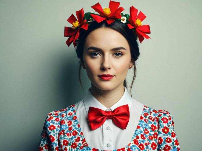 Floral Dress Jigsaw Face Swap Art