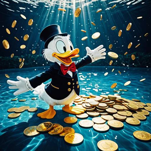 Scrooge McDuck in Pool of Gold Coins