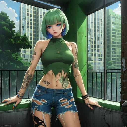 Stylish Girl in Urban Setting