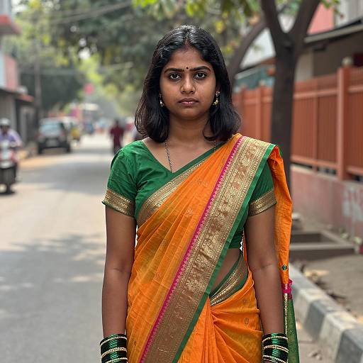 Traditional Diwali Attire in Natural Light