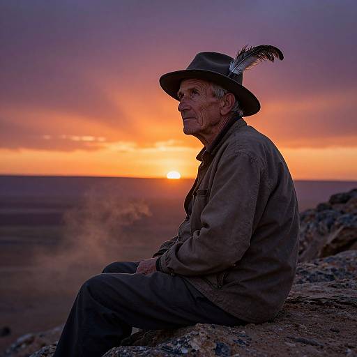 Hyperrealistic Portrait of Aged Traveler