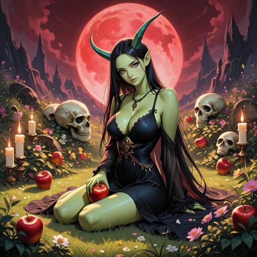 Mystical Girl in Enchanted Moonlight