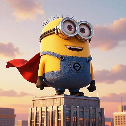 Heroic Minion Superhero at Sunset