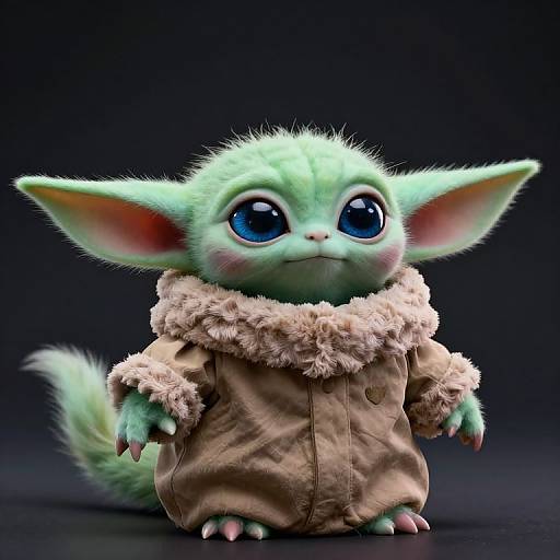Adorable Green Creature Star Wars Style