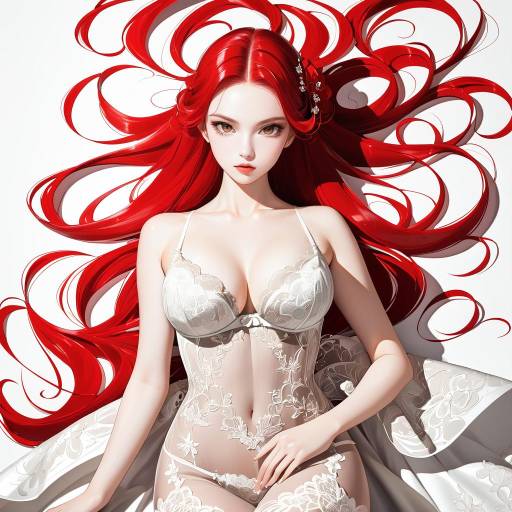 Sophisticated Lady in Elegant Lingerie