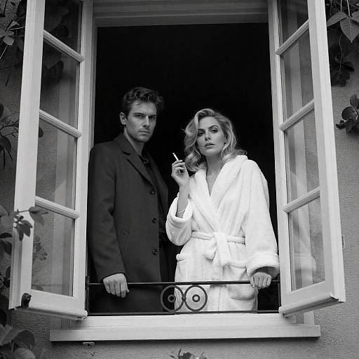 Dramatic Black and White Window Portrait