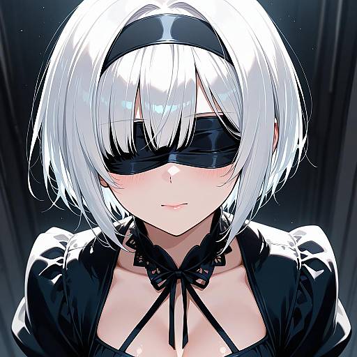 Minimalist Anime Girl: Yorha Type B