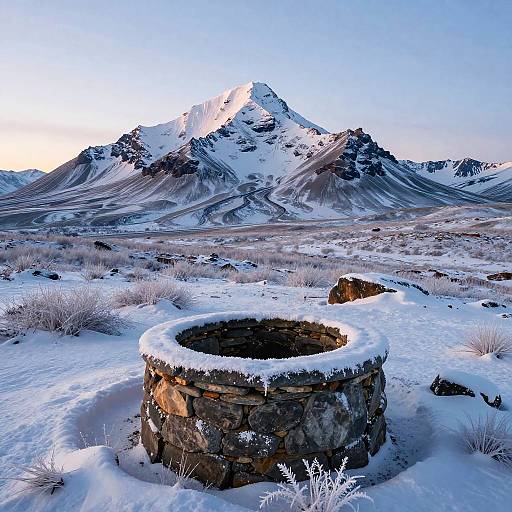 Twilight Tundra with Frosted Stone Well
