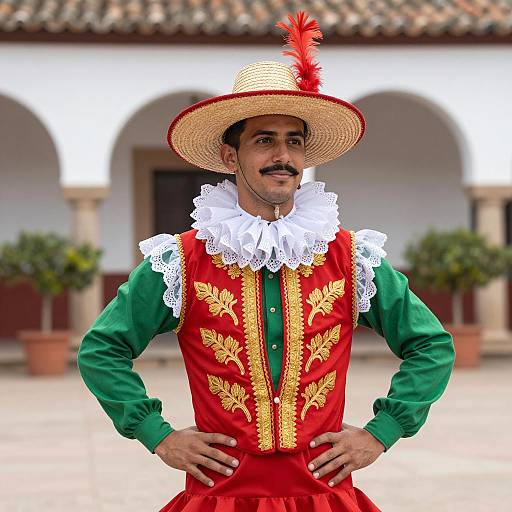 Traditional Spanish Flamenco Dancer Portrait