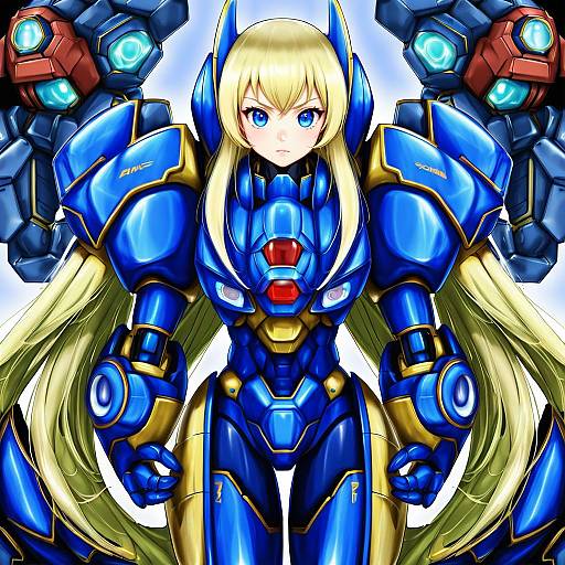 Illustration of Alia (mega man), mega man (series) in the style of T k g