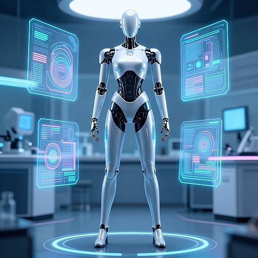 Futuristic AI Leggings on Robotic Model