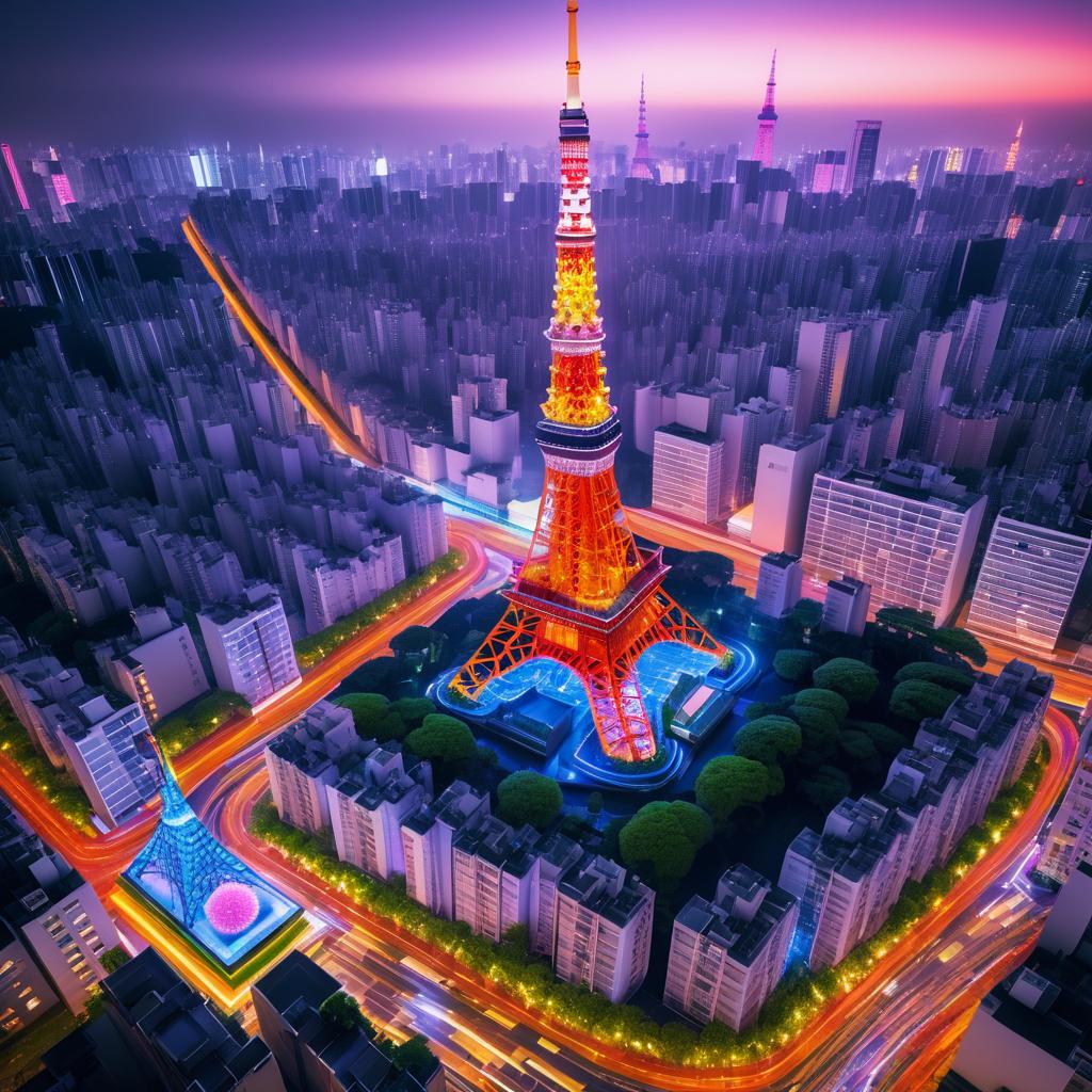 Gaudí-Inspired Tokyo Tower in UHD