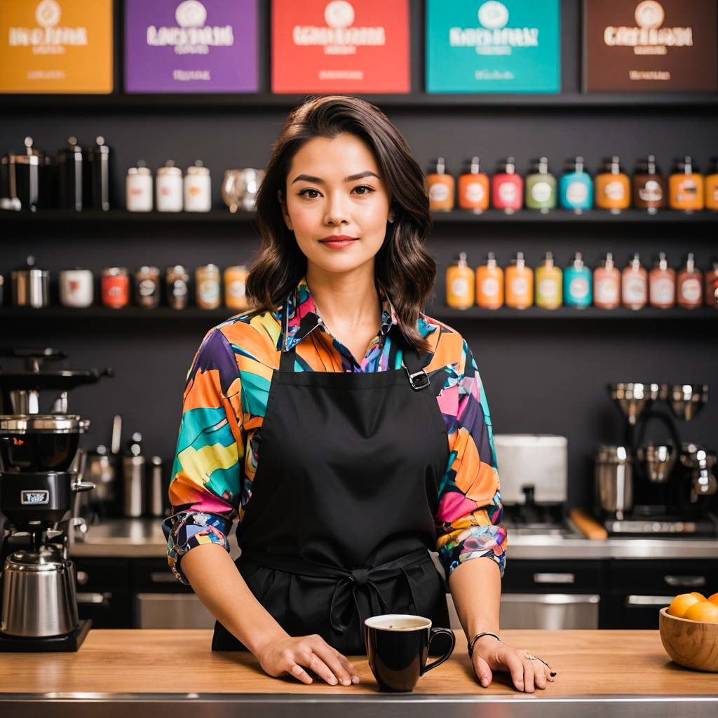 Artistic Barista Portrait in Studio Setting