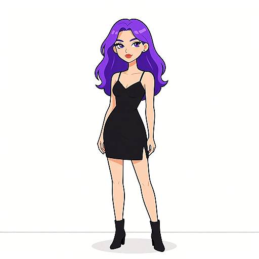 Minimalist Chic Woman in Black Dress