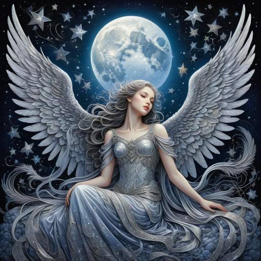 Mystical Fallen Angel in Starry Night Mystical Fallen Angel in Starry Night