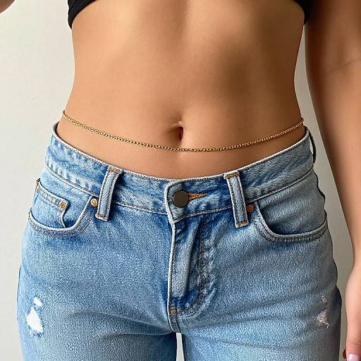 Stylish Midsection with Gold Chain