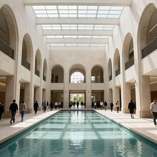 Grand Indoor Atrium with Symmetrical Arches