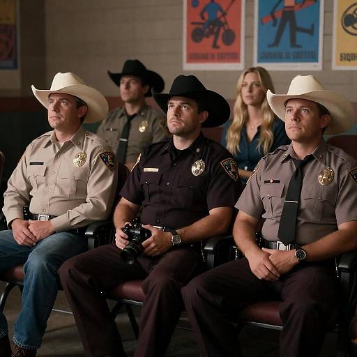 Cowboys and Police: Movie Night Scene