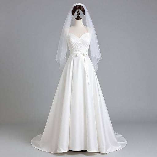 Elegant Bride in Classic Wedding Dress