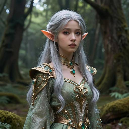 Elf Femboy in Enchanted Forest