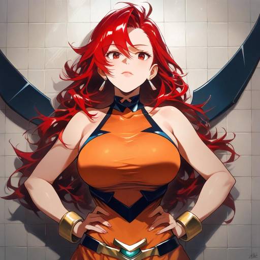 Dynamic Gurren Lagann Girl in Orange
