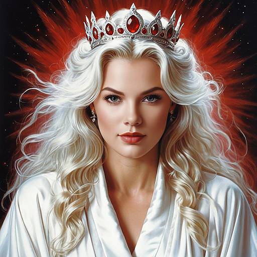 Ethereal Blonde Seraphim with Crown