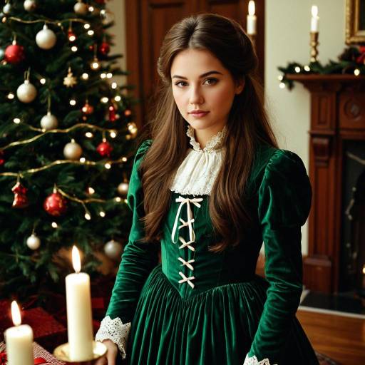 Victorian Christmas Dress Portrait