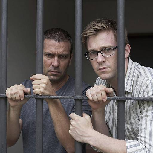 Two men behind prison bars