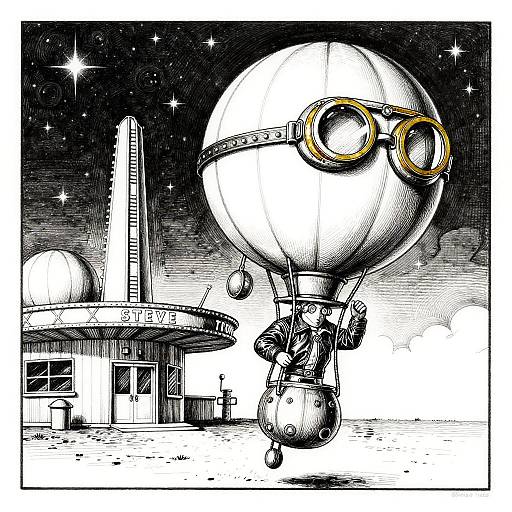 Retro Steam Balloonist at Atomic Drive-In