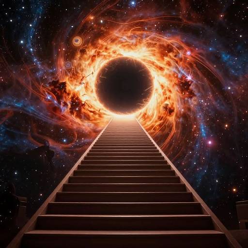 Cosmic Staircase to Radiant Black Hole