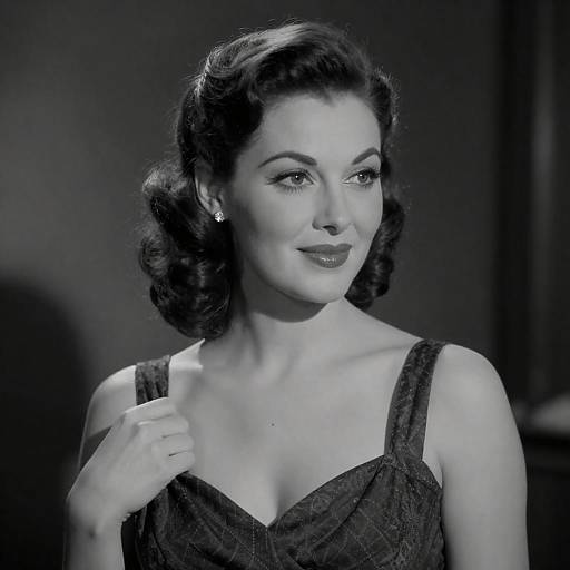 1940s Elegant Black-and-White Woman Portrait