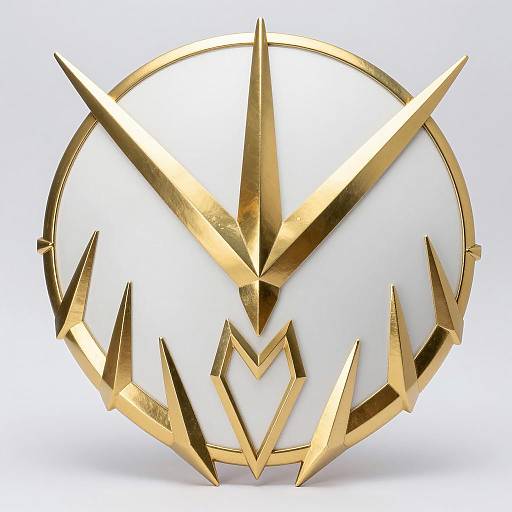 Golden and White Arceus Backplate Cosplay Armor