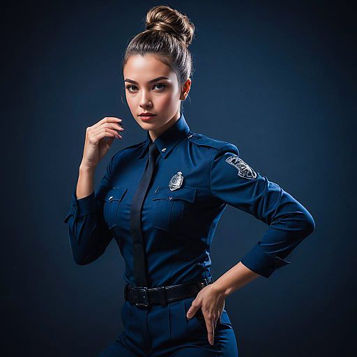 Seductive Dancer in Police Uniform Shoot Seductive Dancer in Police Uniform Shoot