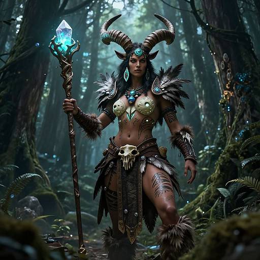 Majestic Female Minotaur DND Warrior