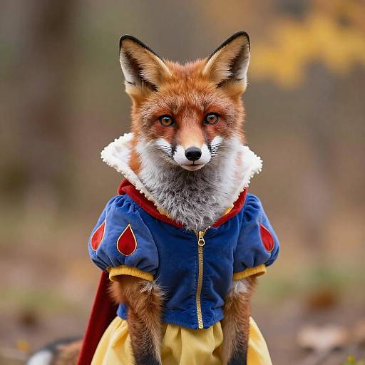 Red Fox as Snow White Portrait