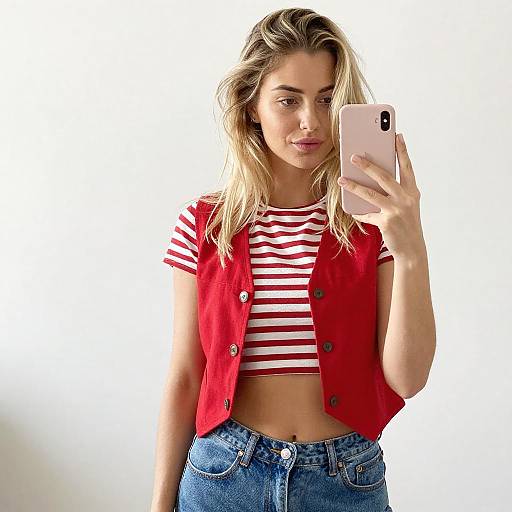 Blonde Woman Mirror Selfie