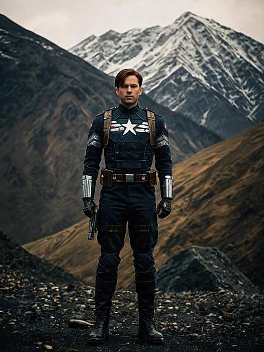 Winter Soldier Military Costume Scene
