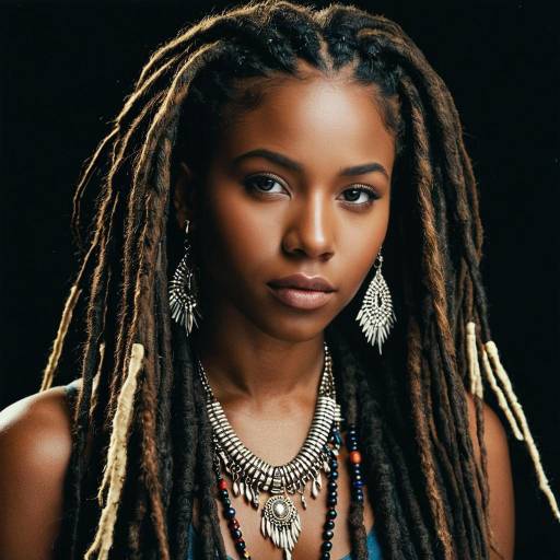 Realistic Portrait of a Dreadlocked Woman