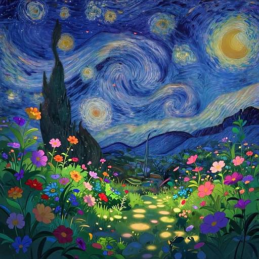 Digital painting of Vincent van Gogh's 