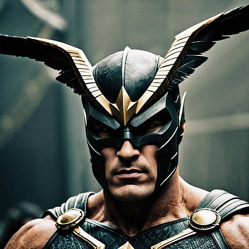 Hawkman with Majestic Bird Close-Up