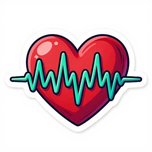 Fusion Energy Heart Sticker Art