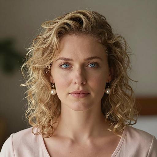 Serene Woman in Soft Light Portrait