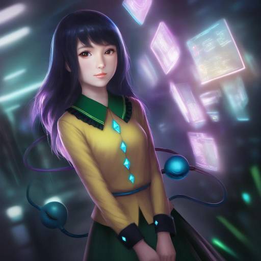 Futuristic Koishi in Neon Lab