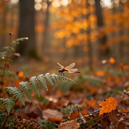 Dragonfly's View of Autumn Twilight