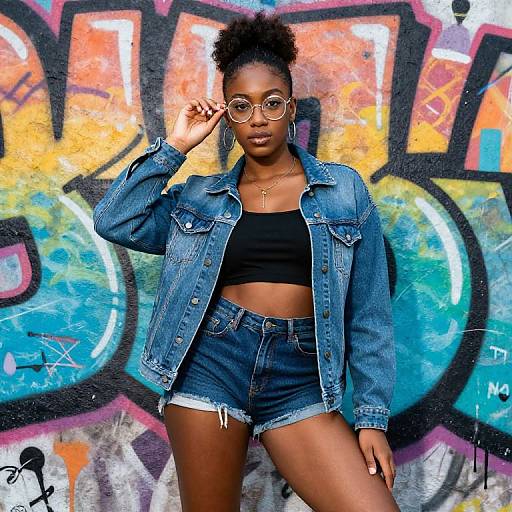 Confident Black Girl in Urban Fashion